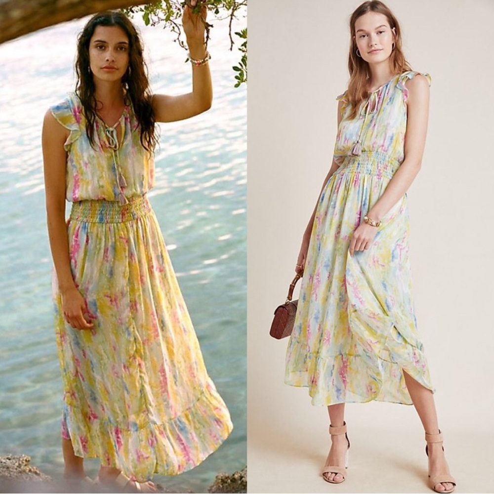 Anthropologie Watercolor Dress